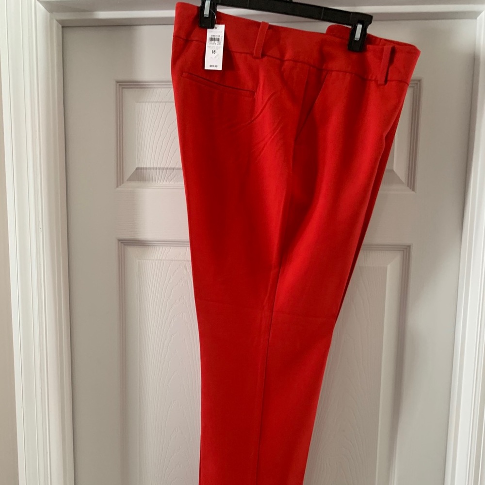 Ankle Length Red Business Slacks
